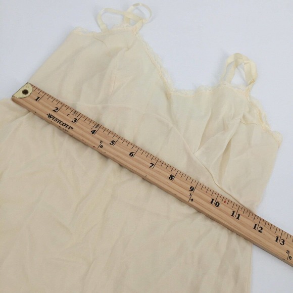 Vintage Union Made JC Penny Mid Length Slip Dress Size 12/14 Small Womens Cream - Picture 5 of 6